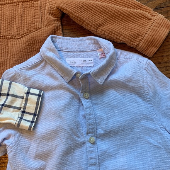 3 Zara button downs, size 3-4 - Picture 4 of 4